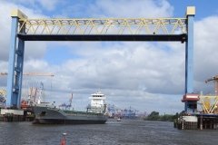 Kattwykbrücke im Hamburger Hafen