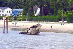 Schiffswrack am Elbstrand