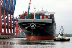 Containerschiff im Hamburger Hafen